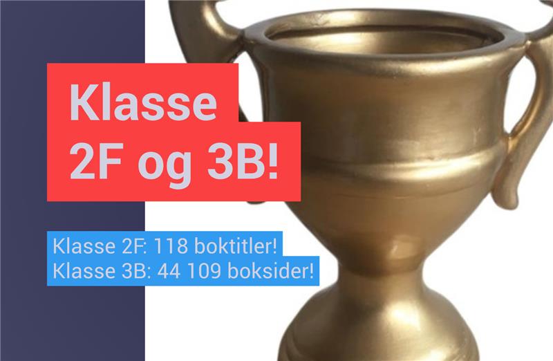 et trofé med et skilt