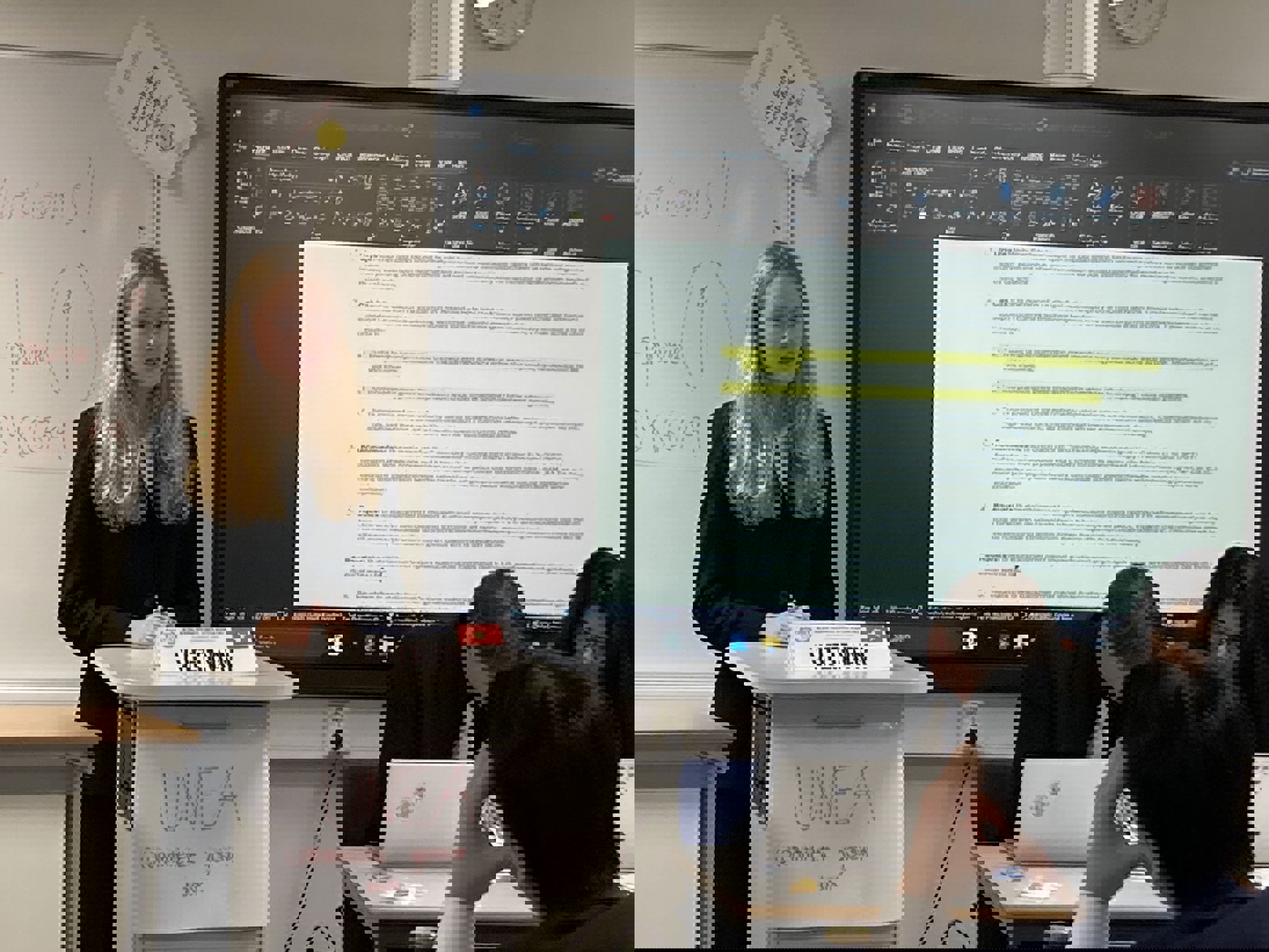 Foto: Julia Kagge en person som holder en presentasjon