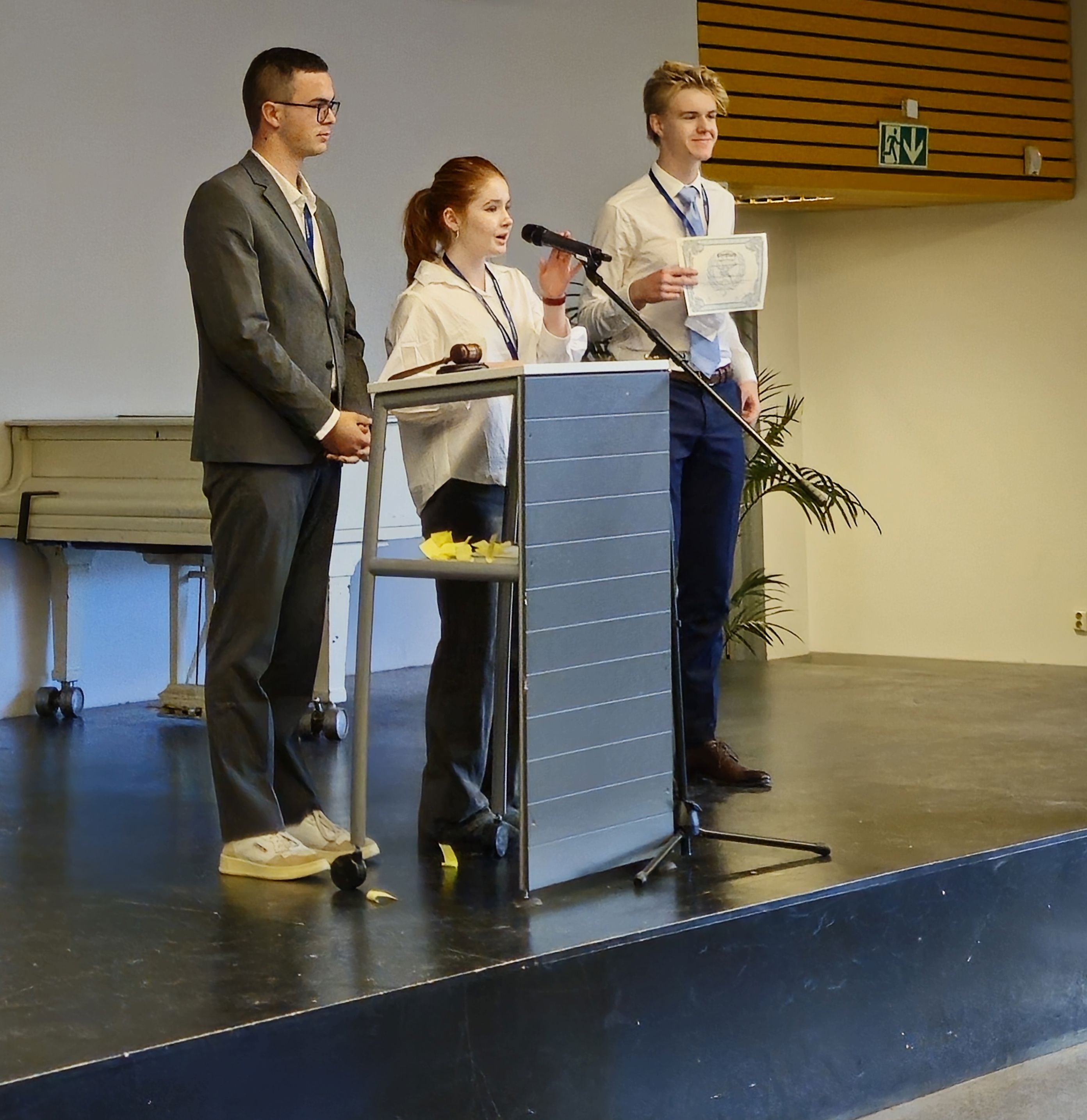 en gruppe mennesker som står på en scene